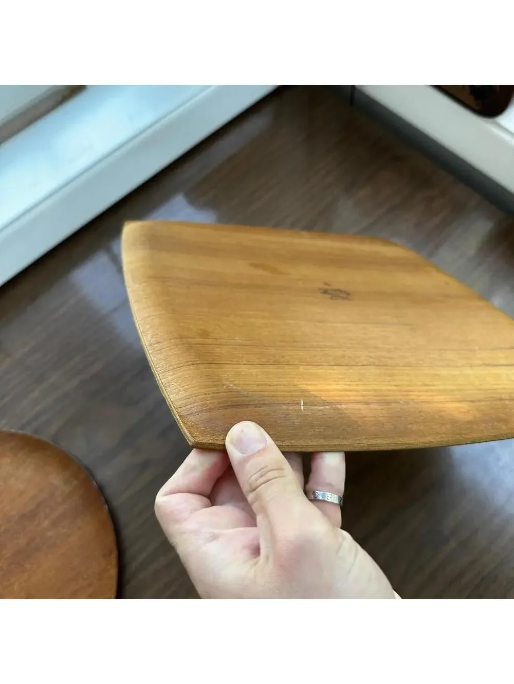 Shigemichi Aomine Teak Tray Plate Japan MCM Eames Nelson Round And Square Lot 2